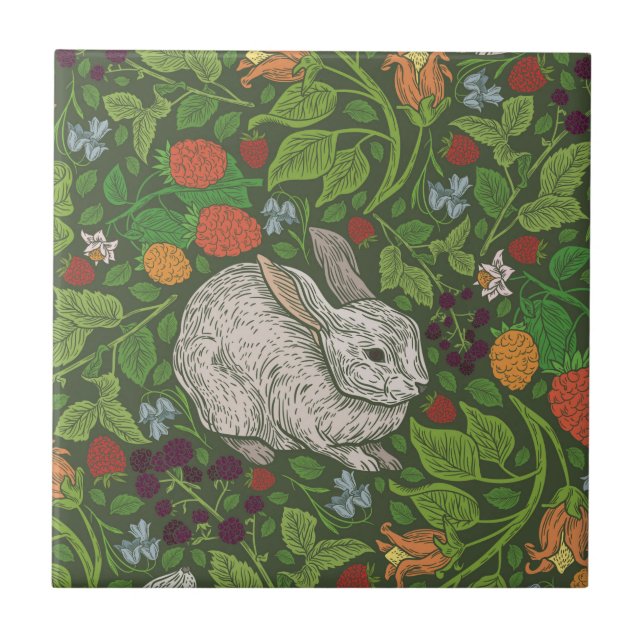 Carreau Découpe de lapins de jardin anglais (Devant)