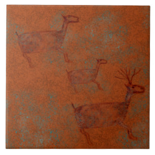 Carreau Deer Petroglyph Canyons du sud-ouest