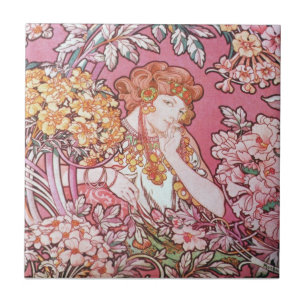 Carreau Déesse des fleurs