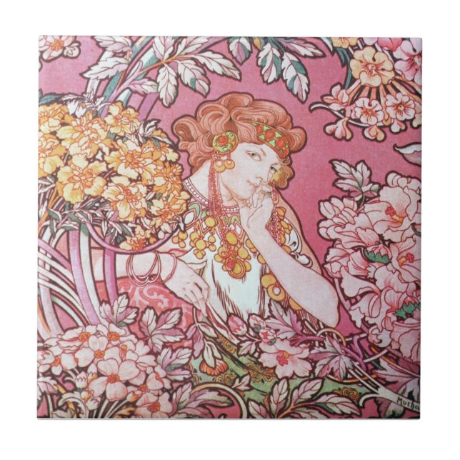 Carreau Déesse des fleurs (Devant)