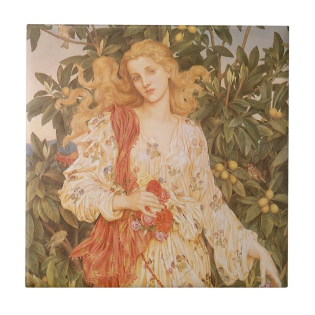 Carreau Déesse des fleurs, Flora de Morgan (Devant)
