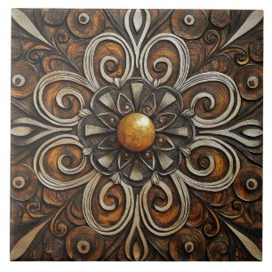 Carreau Défilement orné avec Golden Center 3