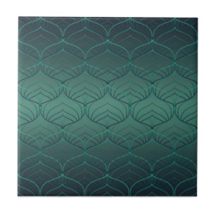 Carreau Dégradé vert dans le style art déco.