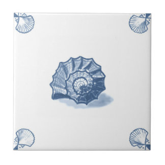 Carreau Delft Shell en spirale couvrent de tuiles avec des