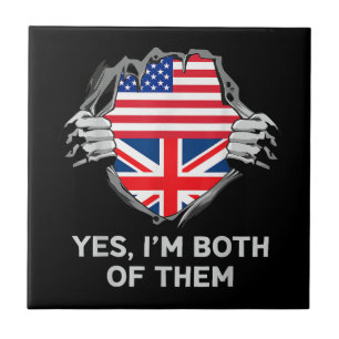 Carreau Demi-Américain Moitié Anglais USA Angleterre Drape