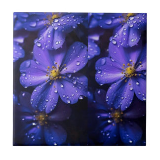 Carreau Des fleurs de minuit baisées aux dents"