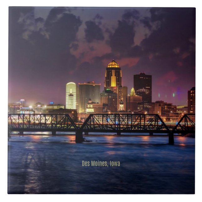 Carreau Des Moines, Iowa, paysage urbain (Devant)