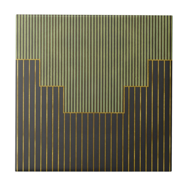 Carreau Design Abstrait, élégant, géométrique, lignes (Devant)