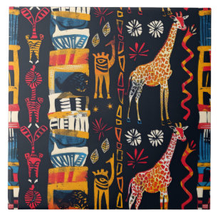 Carreau Design africain, Carrelage en céramique Giraffe