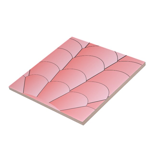 Carreau Design Art déco rose (Côté)