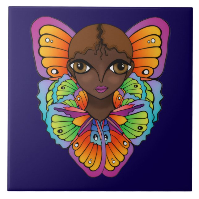 Carreau Design Big Eyes & Butterflies (Devant)