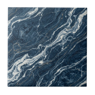 Carreau Design contemporain Navy Marble Bold