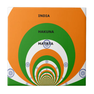 Carreau Design des couleurs du drapeau national indien. Ha