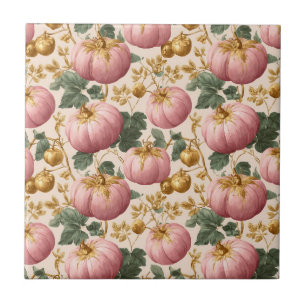 Carreau Design élégant Citrouille rose automne