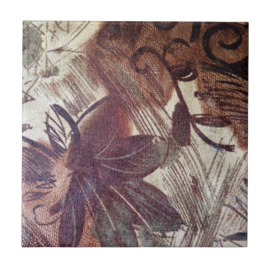 Carreau Design floral Brown Abstrait 1