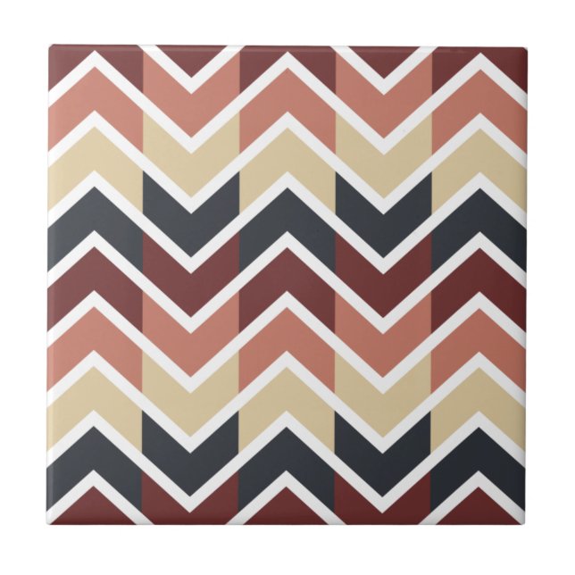 Carreau Design géométrique Couleur Vin, Turquoise, Beige,  (Devant)