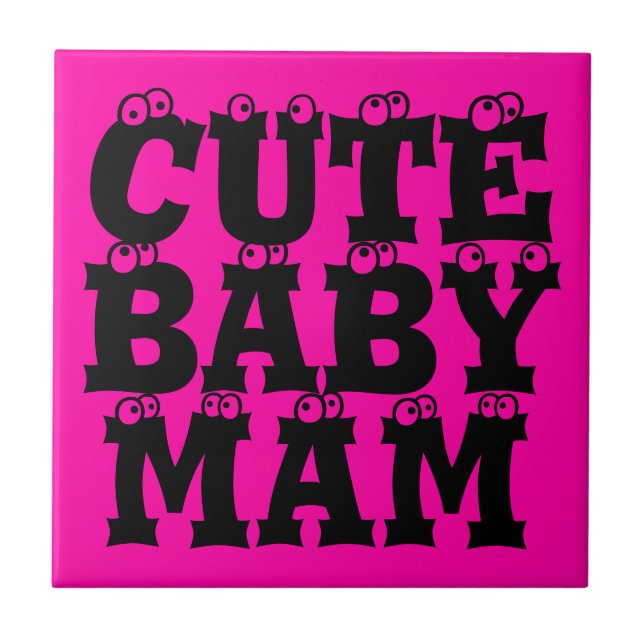 Carreau Design moderne élégant rose ressort CUTE BABY MAM (Devant)