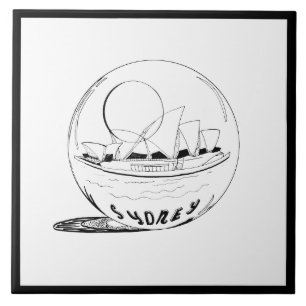 Carreau Design moderne Sydney Sity Black White