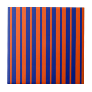 Carreau Design Motif Orange Blue
