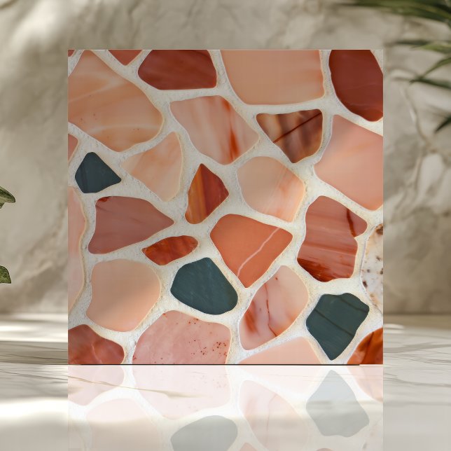 Carreau Design Terrazzo moderne aux tons terre (Créateur téléchargé)