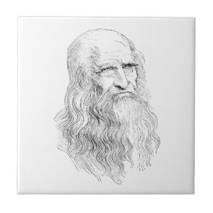 Carreau Dessin au trait sage vieil homme