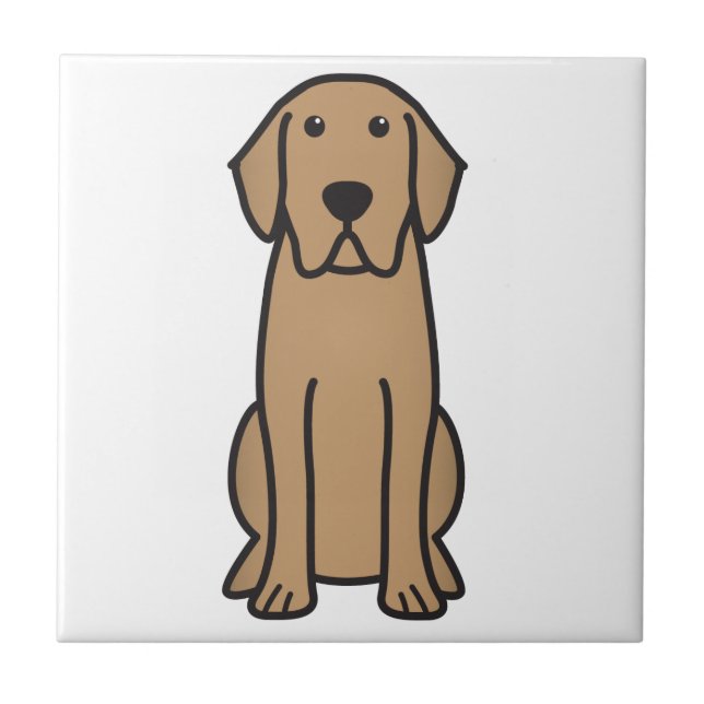 Carreau Dessin de chien de Labrador Retriever (Devant)