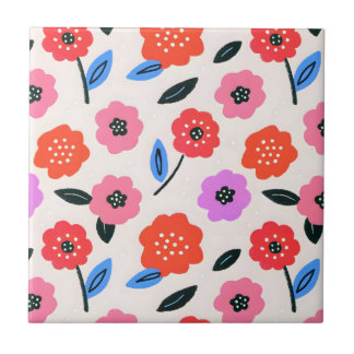 Carreau dessin de fleurs de Han