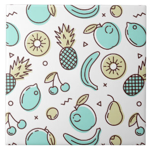 Carreau Dessin de la ligne d'été du Motif de fruits mignon