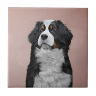 Carreau Dessin du chien de montagne bernois