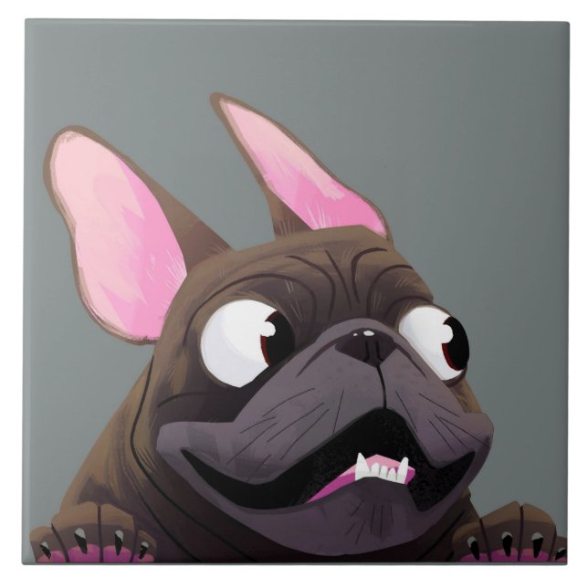 Carreau Dessin Français Bulldog (Devant)
