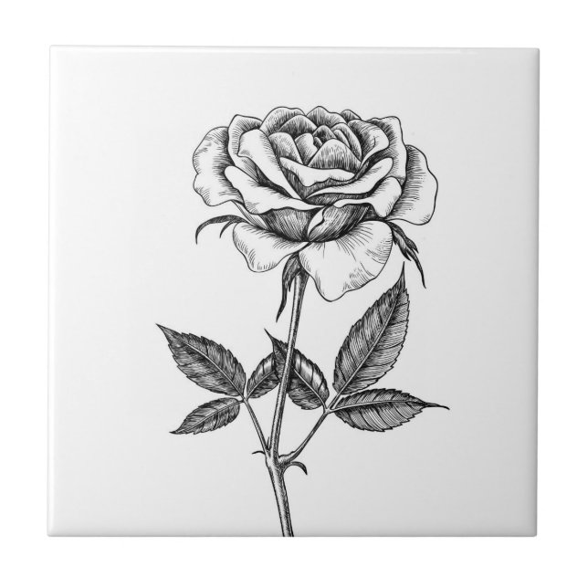Carreau dessin rose (Devant)