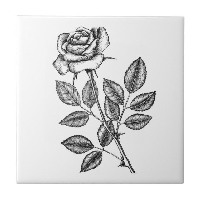Carreau dessin rose 2 (Devant)