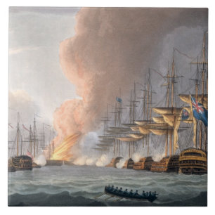 Carreau Destruction de la flotte danoise avant Copenhague,