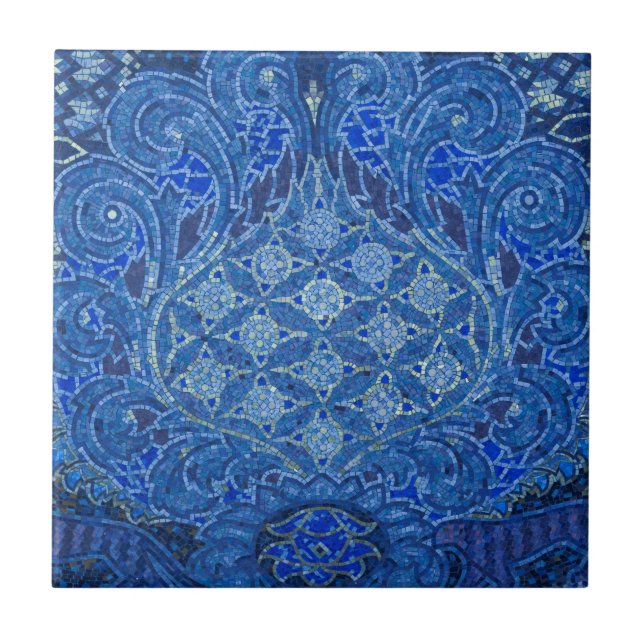 Carreau Détail de la mosaïque bleue, Allemagne (Devant)