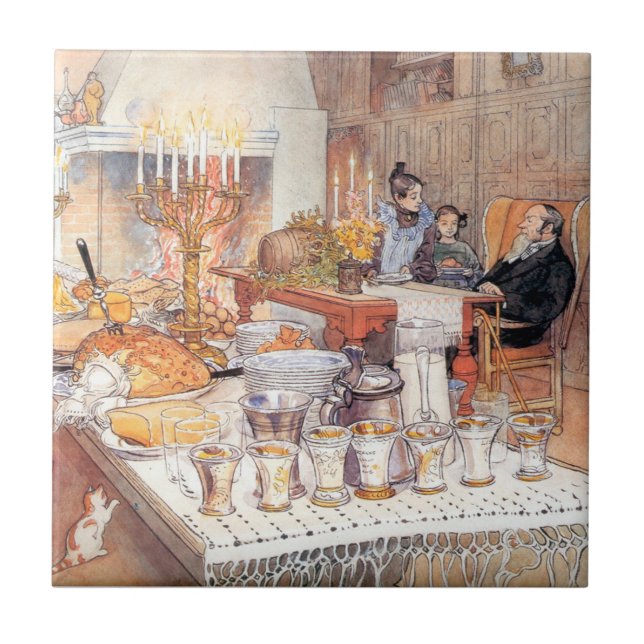 Carreau Détail De La Veille De Noël - Carl Larsson 1906 (Devant)