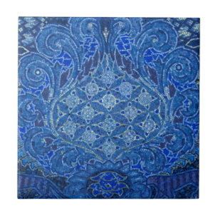 Carreau Détail de mosaïque bleue, Allemagne