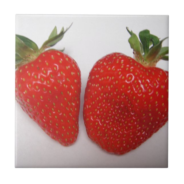 Carreau Deux fraises rouges (Devant)