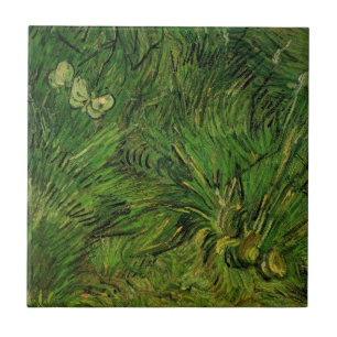Carreau Deux papillons blancs par Vincent van Gogh