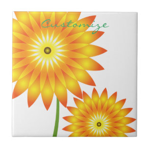 Carreau Deux Plantes de tournesol Thunder_Cove