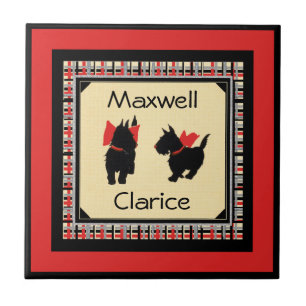 Carreau Deux Scottie Dog Sm. Carrelage en céramique (4,25