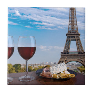 Carreau Deux verres de vin en café à Paris