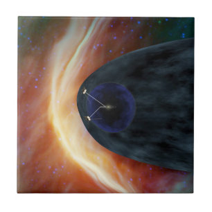 Carreau Deux Voyageurs Spacecraft Explorer L'Espace Turbul