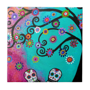 Carreau Dia de los Muertos Couple