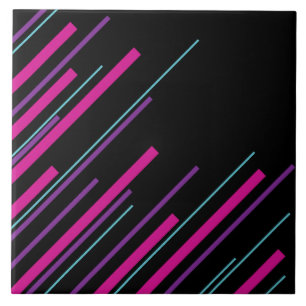 Carreau Diagonales - rose, violet, bleu et noir