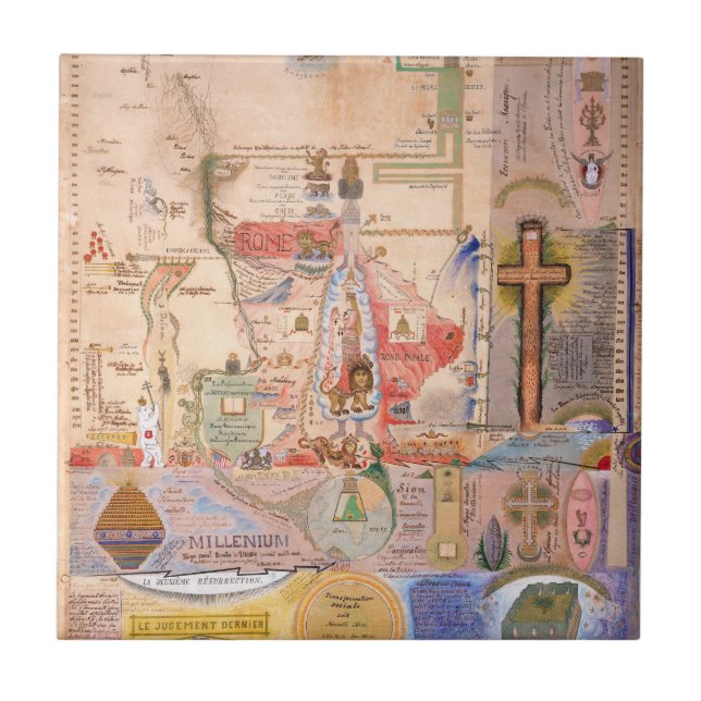 Carreau Diagramme de l'Apocalypse par Henry Dunant (Devant)