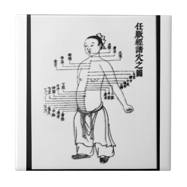 Carreau Diagramme de médecine chinoise (Devant)