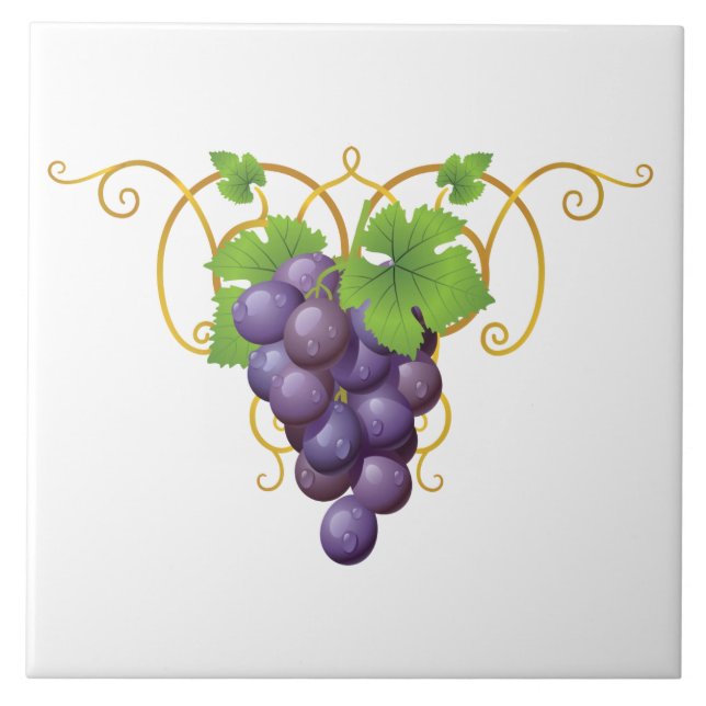 Carreau d'impression de raisins (Devant)