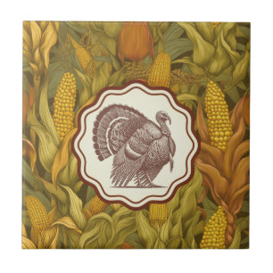 Carreau Dinde sauvage de William Morris automne vintage 