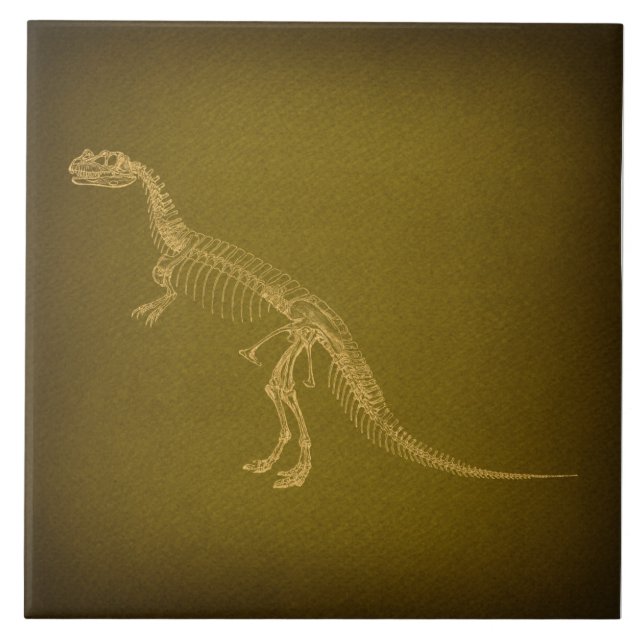 Carreau Dinosaur Skeleton Art Antique Dinosaur Bones (Devant)