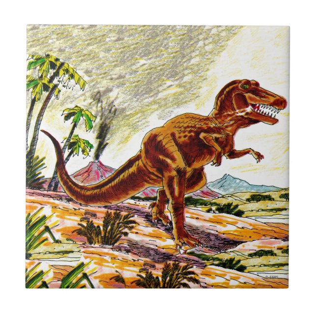 Carreau Dinosaure de Rex de Tyrannosaurus (Devant)